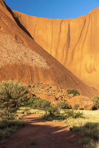 Scenic view of arid landscape against sky