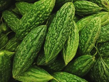 Full frame shot of green vegetables for sale in market