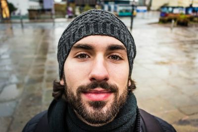 Close-up portrait of man