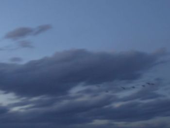 Low angle view of cloudy sky