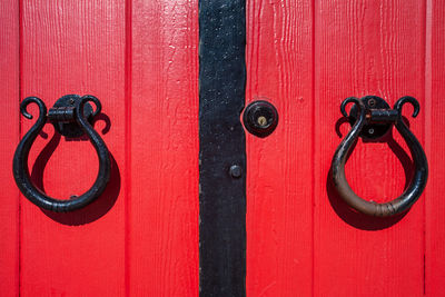 Close-up of closed door