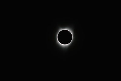 Low angle view of moon against sky at night