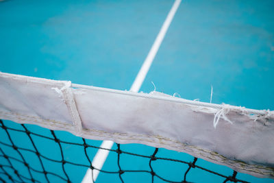 High angle view of swimming pool against sea