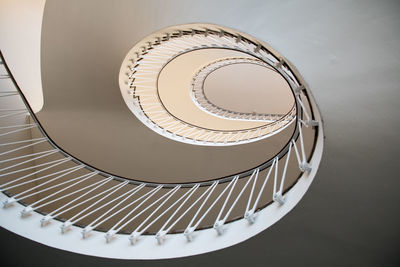 Low angle view of spiral staircase