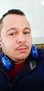 Close-up portrait of young man