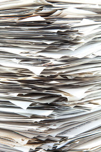 Full frame shot of paper stack