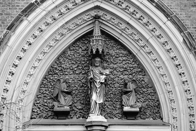 Low angle view of statue in temple