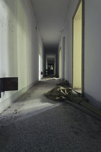 Empty corridor of building