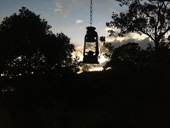 Silhouette of trees against sky