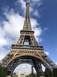 Low angle view of the eiffel tower in paris