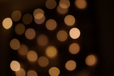 Defocused image of illuminated christmas lights