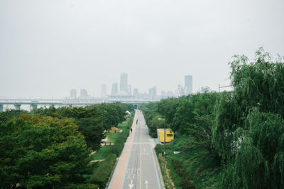 View of city street