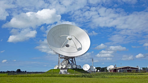 Large dish receivers for satellite communication in burum the netherlands