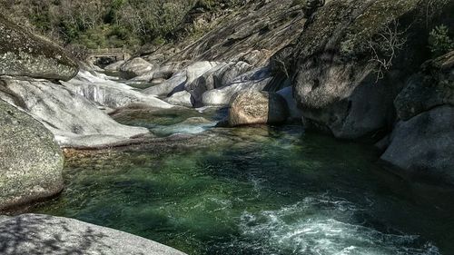 River flowing through rocks