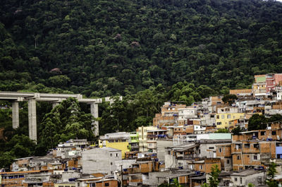 High angle view of buildings in a city