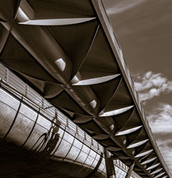 Low angle view of bridge against sky