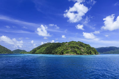 Beautiful blue sea at surin islands, phang nga, thailand.