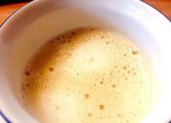 High angle view of coffee