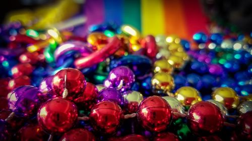 Close-up of multi colored toys