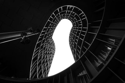 Low angle view of modern building against clear sky