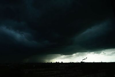 Scenic view of landscape against cloudy sky