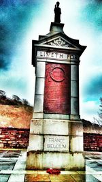 Low angle view of built structure against sky