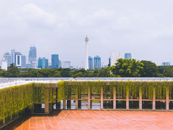 View of modern buildings against sky