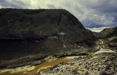 Scenic view of rocky mountains against sky