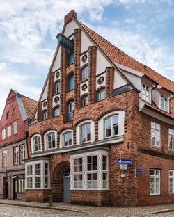 Old colorful buildings in lüneburg