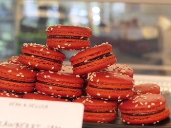 Close-up of dessert on table