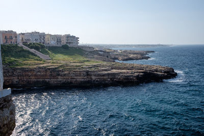 High angle view of coastline