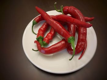 High angle view of food on table
