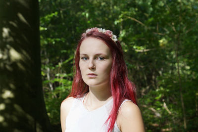 Portrait of young woman
