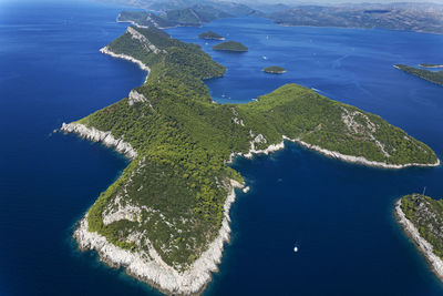 Aerial view of bay