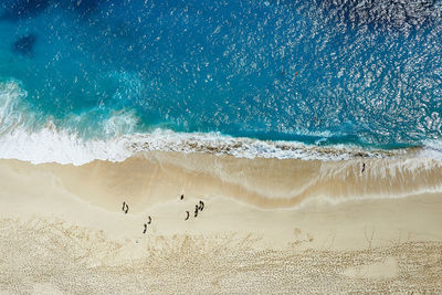 High angle view of beach