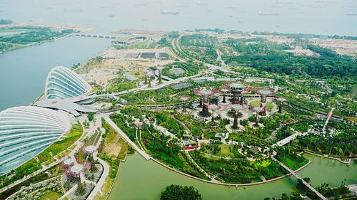 High angle view of cityscape