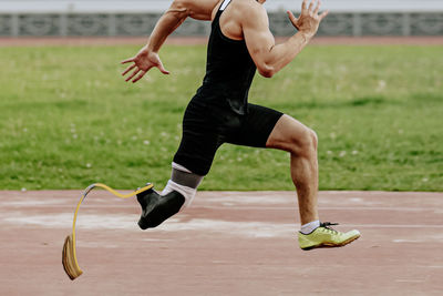 Man playing soccer