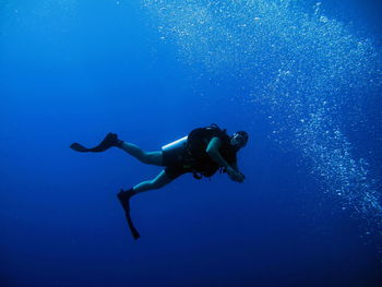 Full length of man swimming in sea