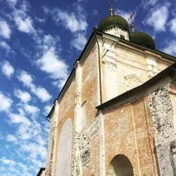 Low angle view of church against sky