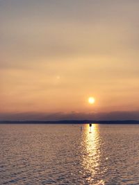 Scenic view of sea during sunset