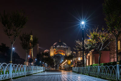Night view of hagia sophia, one of the most famous landmark of istanbul, turkey