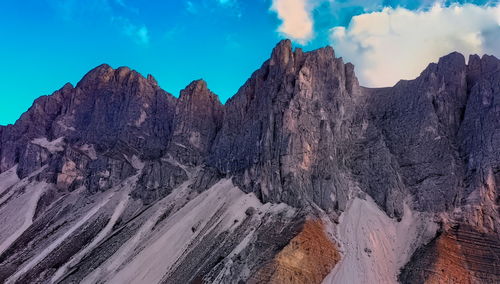 Panoramic view of rocky mountains against sky