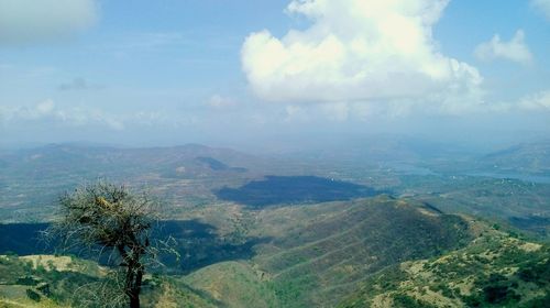 Aerial view of landscape against sky