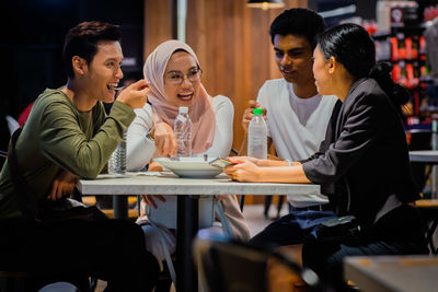 Group of people at restaurant