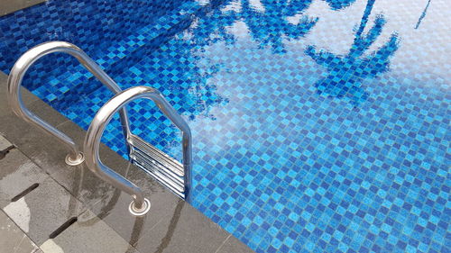 High angle view of swimming pool