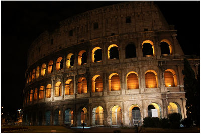 Low angle view of coliseum