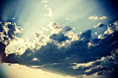 Low angle view of cloudy sky