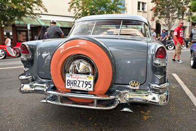 Vintage car on street in city