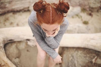 Close-up of young woman