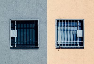 Detail shot of wall with windows